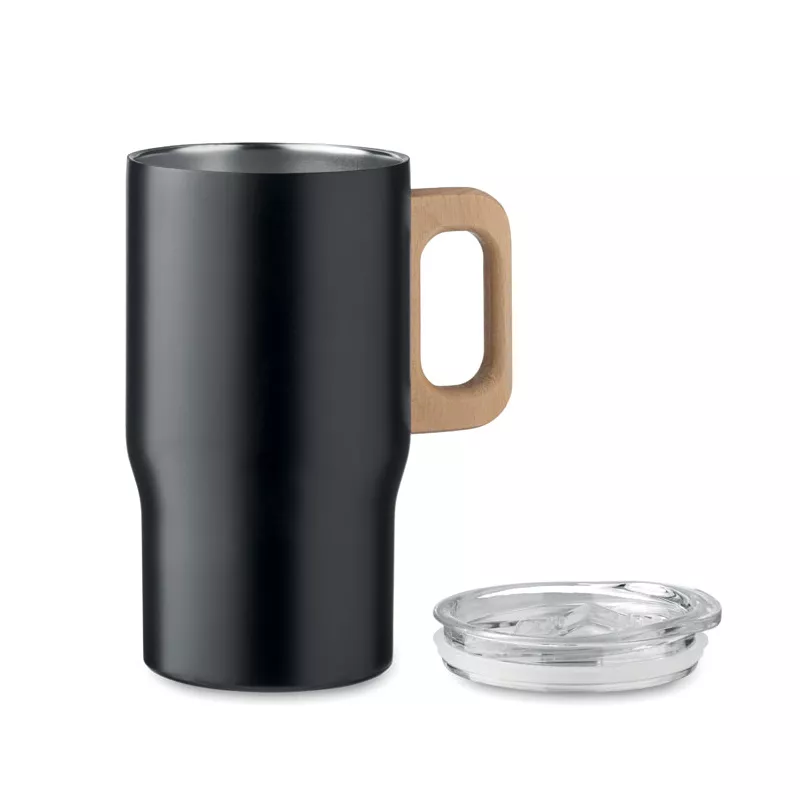 Kubek termiczny ze stali z recyklingu 350 ml TUMBOO - Czarny (MO2499-03)
