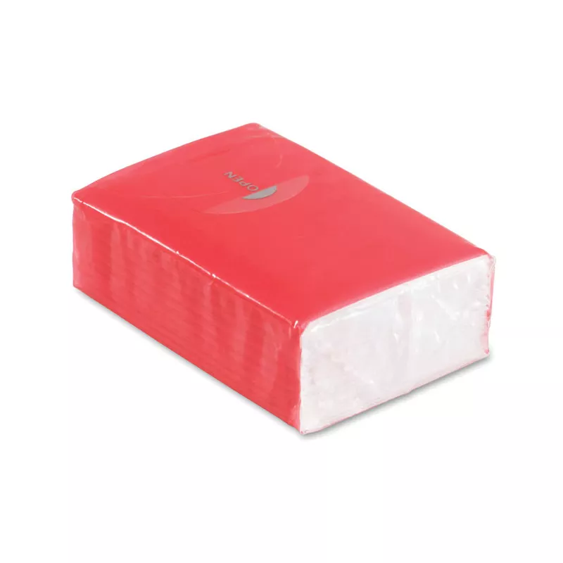 Chusteczki higieniczne mini 10 szt. FSC SNEEZIE - Czerwony (MO8649-05)