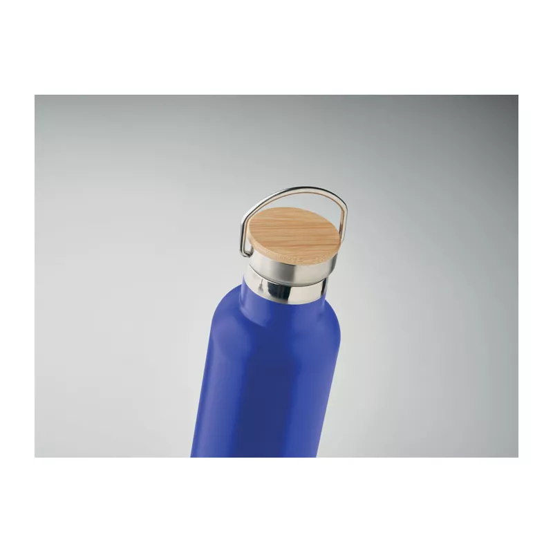 Termos z bambusową pokrywką 750 ml HELSINKI MED - Niebieski (MO6372-04)