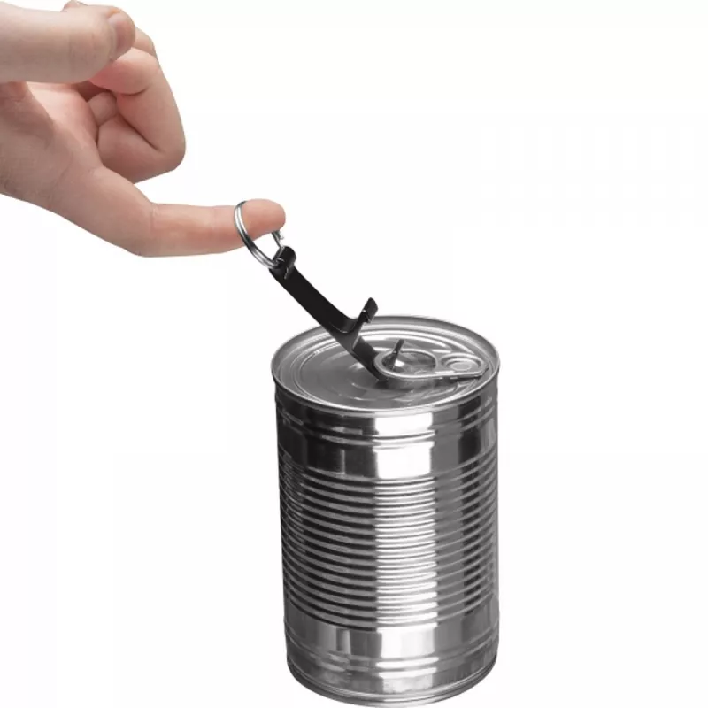 Brelok metalowy otwieracz do butelek ADRIANO - czarny (8232503)