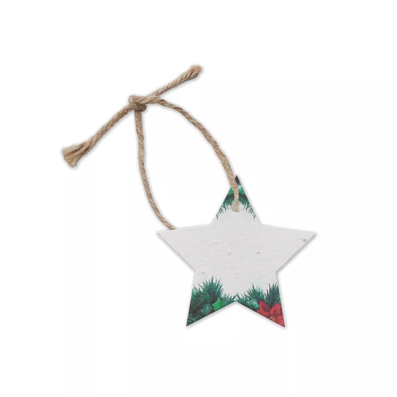 Gwiazdka papierowa z nasionami kwiatów STARSEED - Bialy (CX1516-06)