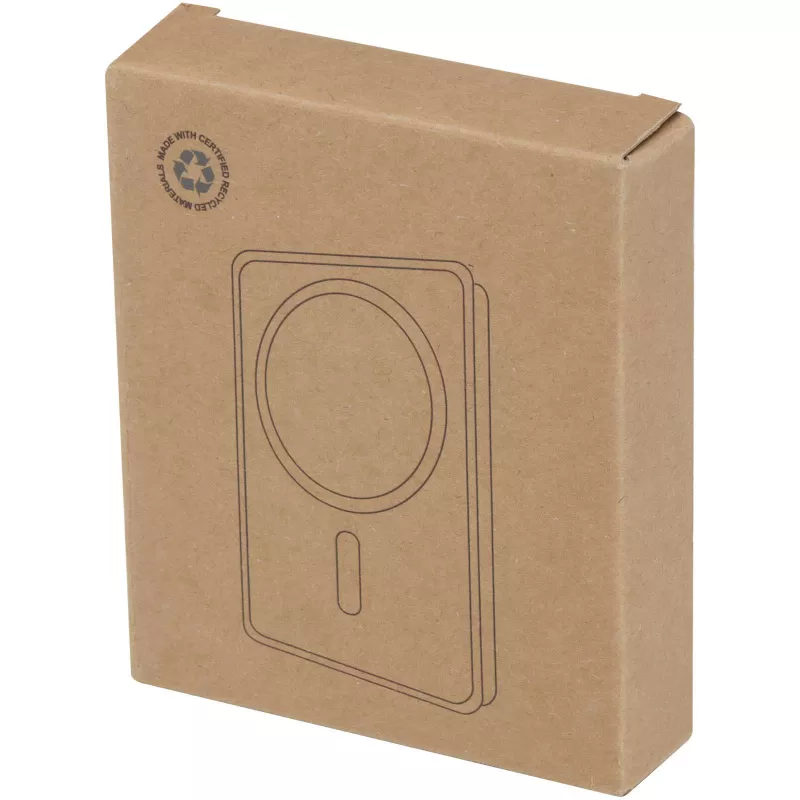 Acrab magnetyczny bezprzewodowy powerbank o pojemności 10 000 mAh i mocy 15 W z technologią 20 W PD — wykonany z tworzyw sztucznych pochodzących z recyklingu - Czarny (12444290)