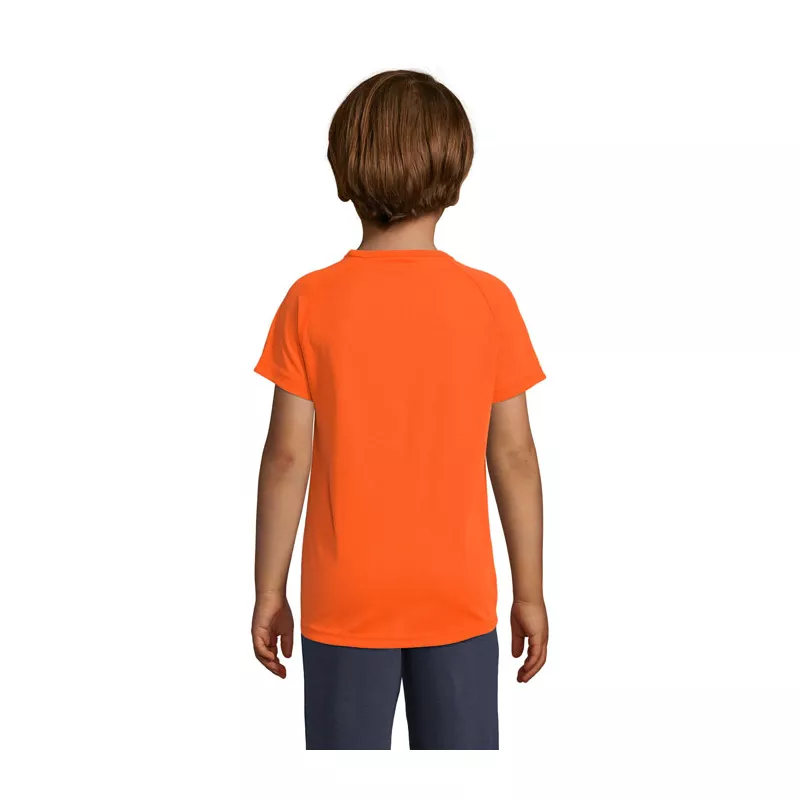 Koszulka sportowa dziecięca 140 g/m² Sol's SPORTY KIDS - Neonowy Pomarańczowy (S01166-NO)