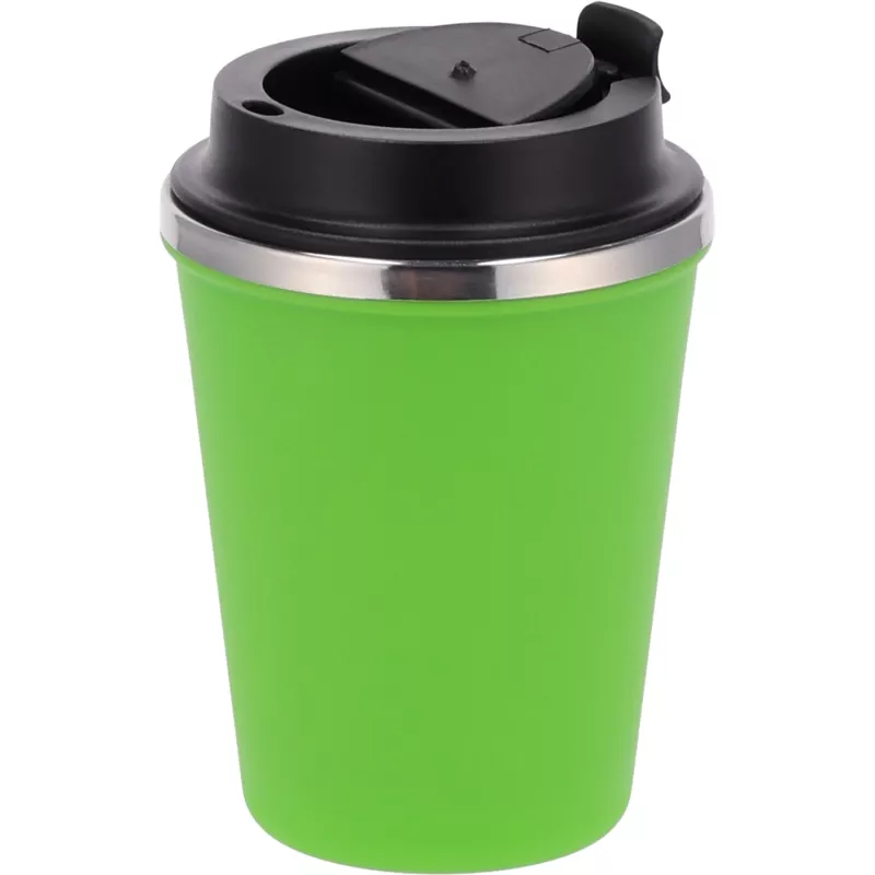 Kubek termiczny 350 ml z powłoką z recyklingu METODY - jasnozielony (8496229)