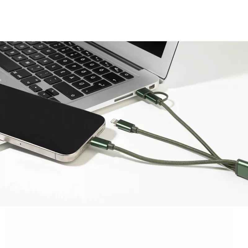 Rafob brelok kabel ładujący USB - ciemno zielony (AP864127-07A)
