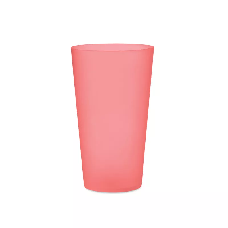 Kubek eventowy wielorazowy z PP 500 ml FESTA LARGE - Przezroczysty Czerwony (MO9907-25)