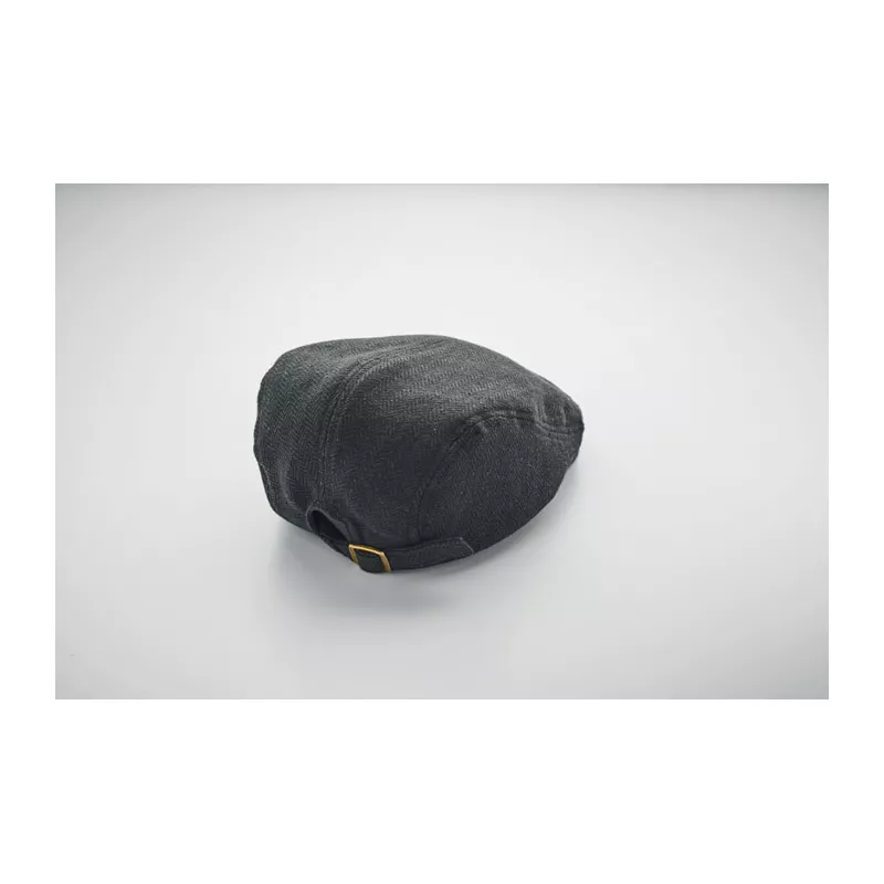 Czapka kaszkiet melanżowa 335 g/m² BLIND PEAK - Czarny (MO2966-03)