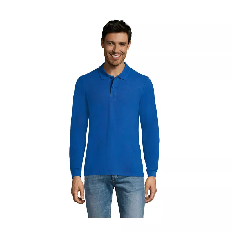 Polo męskie 180 g/m² Sol's PERFECT LSL MEN - Niebieski (S02087-RB)