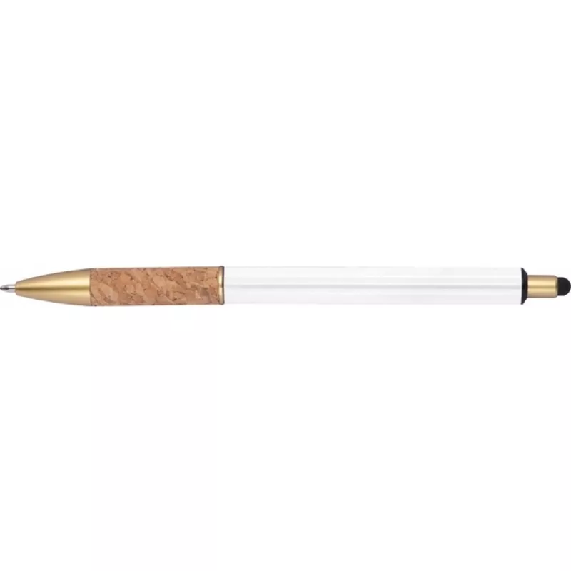 Długopis metalowy touch pen CAPRI - biały (369006)