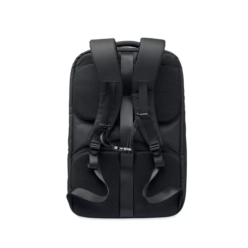 Plecak podróżny na laptop 17" RPET 600D NAMUR - Czarny (MO2738-03)