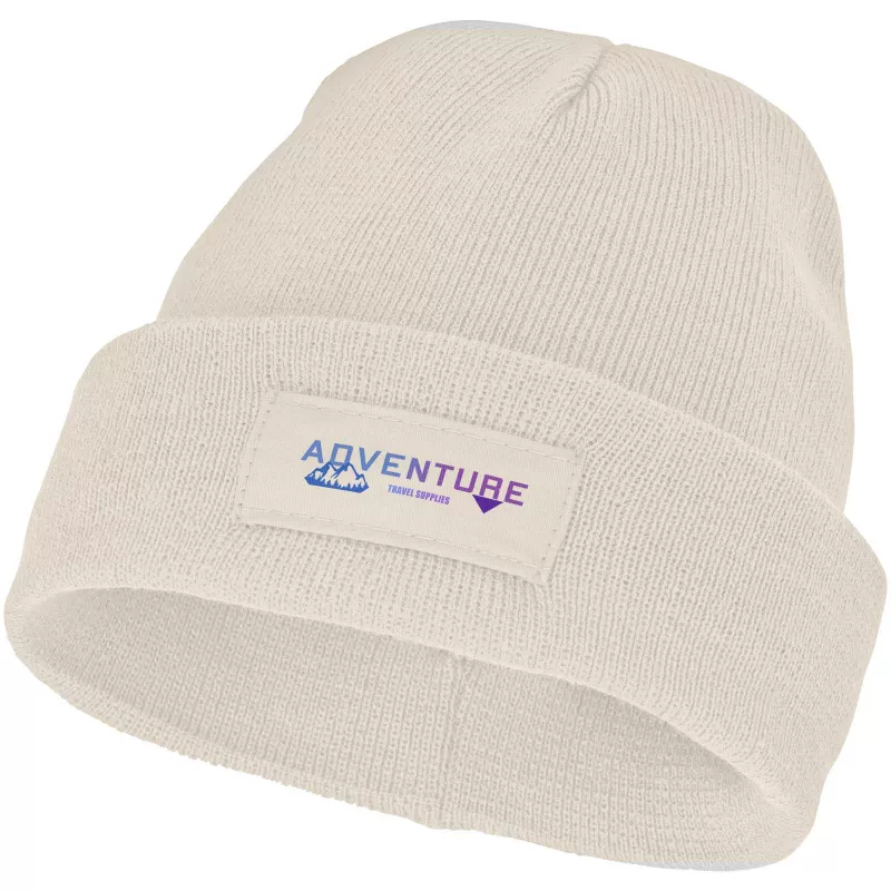 Czapka typu beanie Boreas z naszywką - Sandstone (38676060)