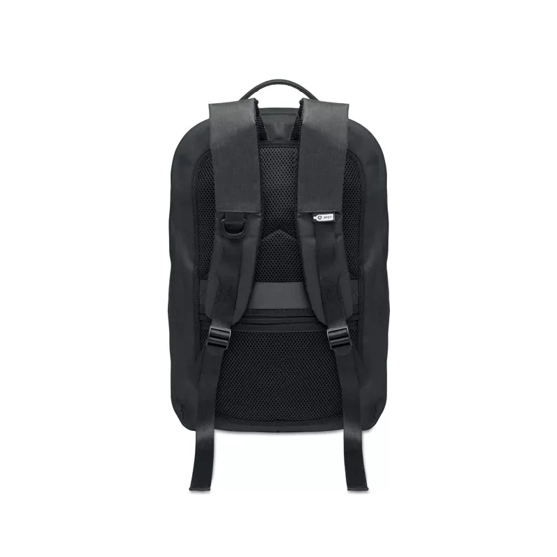 Plecak na laptop 16" wodoodporny RPET BRENNA - Czarny (MO2600-03)