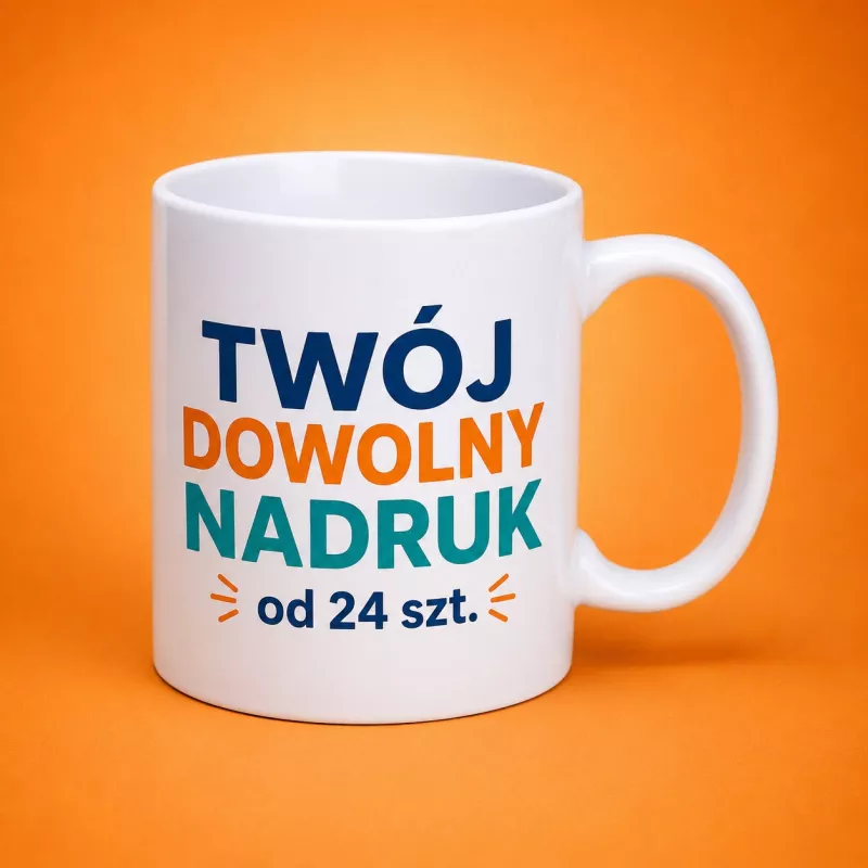 Kubek Tomek Classic biały kubki reklamowe z własnym nadrukiem logo firmy
