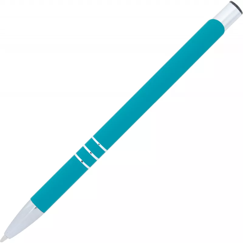 Długopis metalowy soft touch NEW JERSEY - turkusowy (055514)