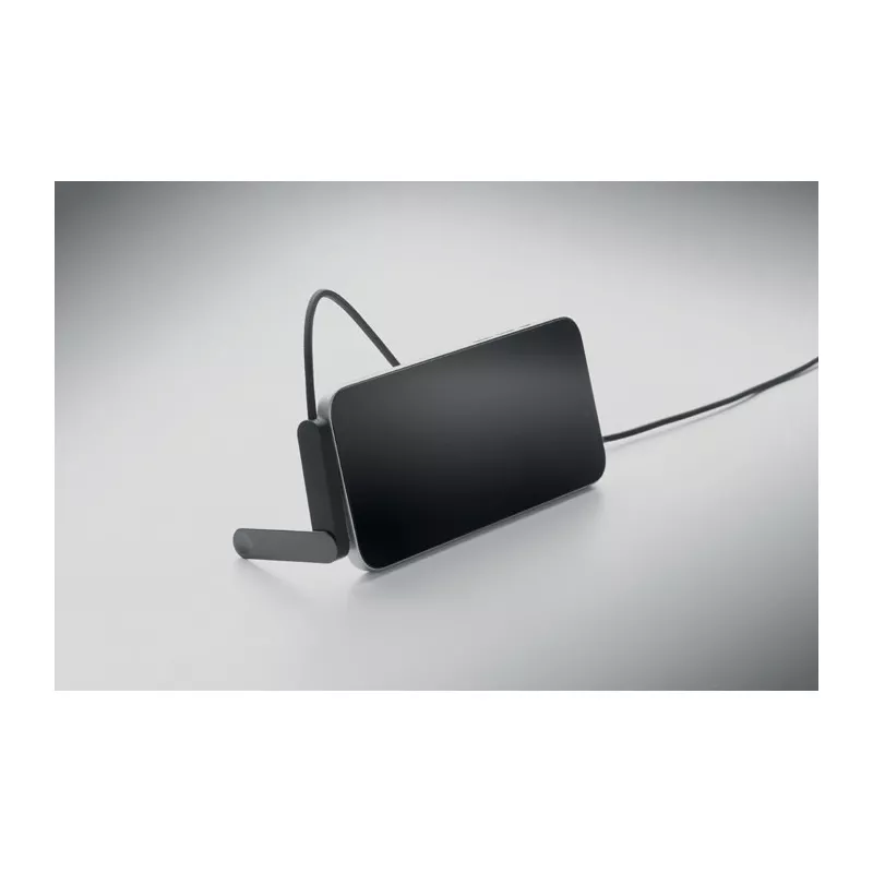 Kabel USB-C 60W z podstawką na telefon NIFTY - Czarny (MO3192-03)