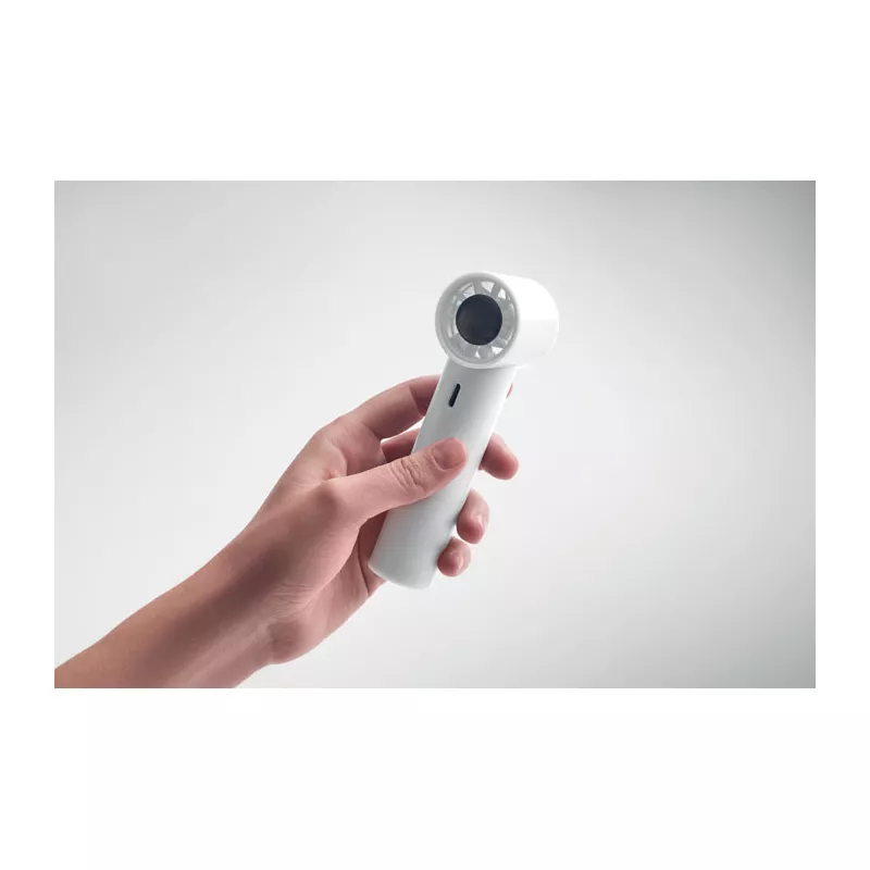 Mini wentylator ręczny z wyświetlaczem 2600 mAh GLACI - Bialy (MO2780-06)