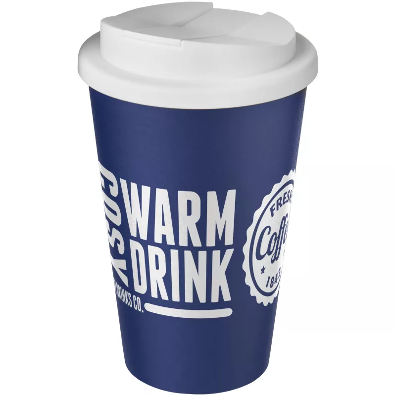 Americano® 350 ml tumbler with spill-proof lid - Biały-Niebieski (21069523)