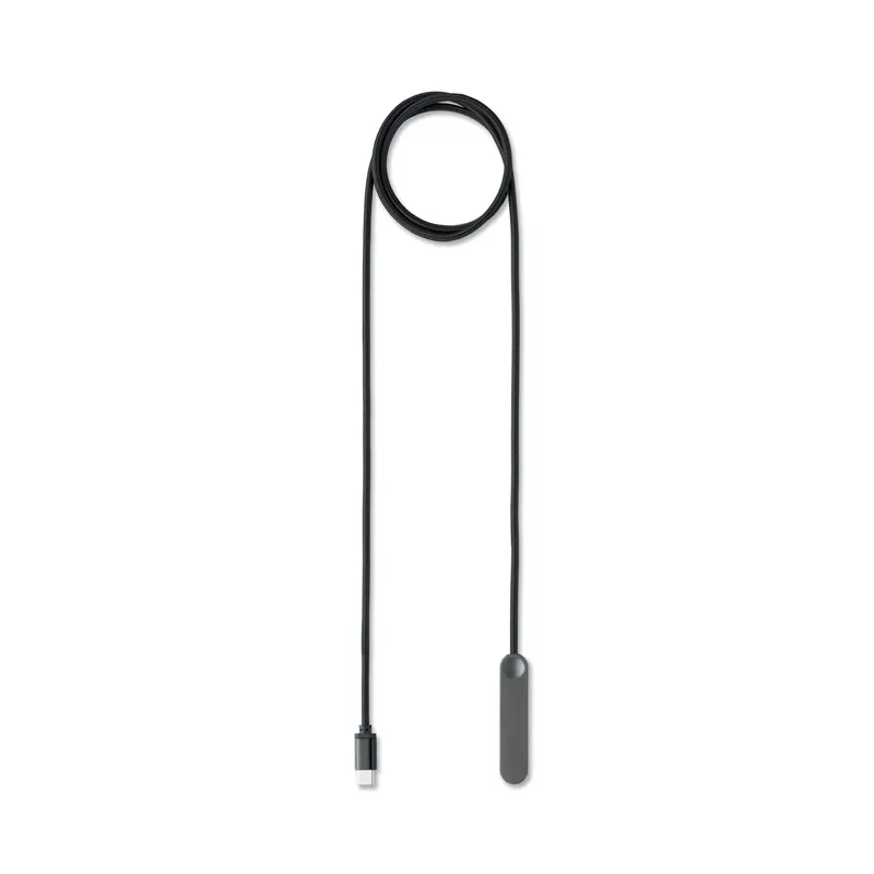 Kabel USB-C 60W z podstawką na telefon NIFTY - Czarny (MO3192-03)