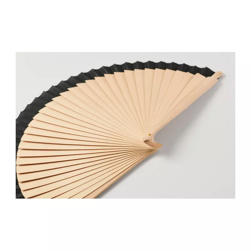 Wachlarz drewniany z 34 żebrami WOODFAN - Czarny (MO2883-03)