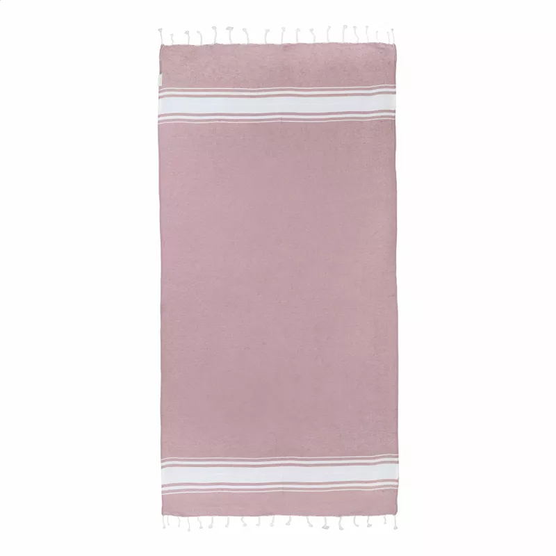 Cancun ręcznik plażowy z recyklingowanej bawełny - różowy (AP800607-04)
