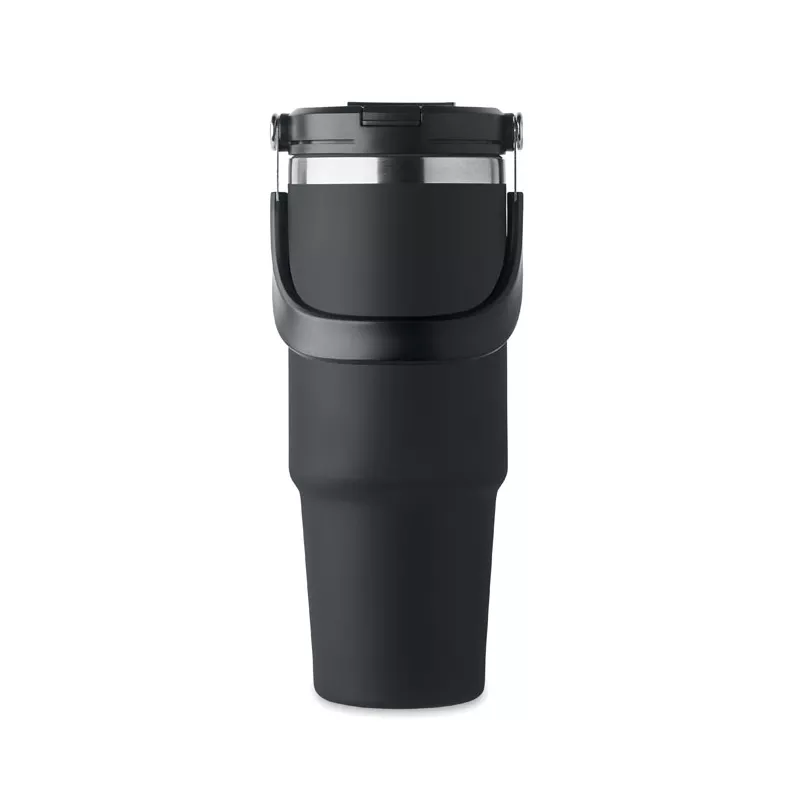 Kubek termiczny ze słomką ze stali 850 ml SUMA HAND - Czarny (MO2561-03)