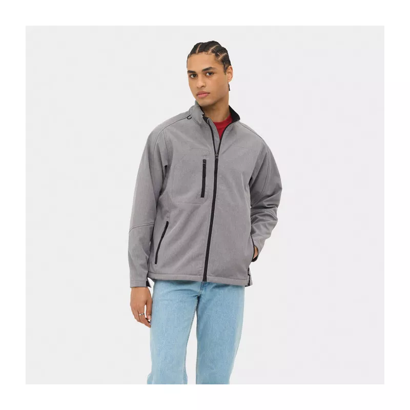Softshell męski 3-warstwowy 340 g/m² Sol's RELAX - Szary Melanż (S46600-GM)
