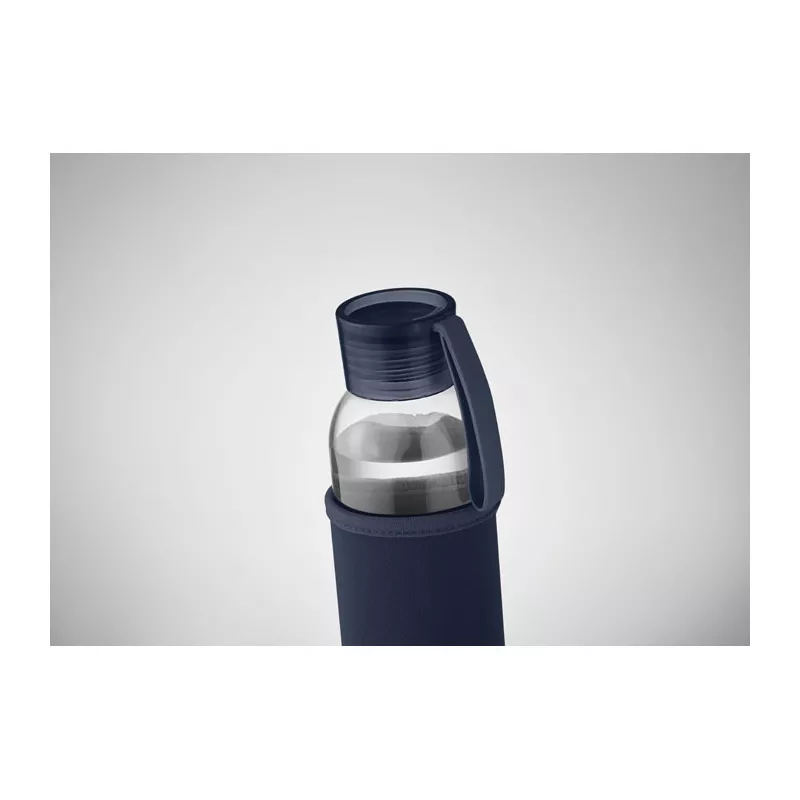 Butelka szklana z recyklingu 500 ml w etui EBOR - Francuski Granat (MO2089-85)