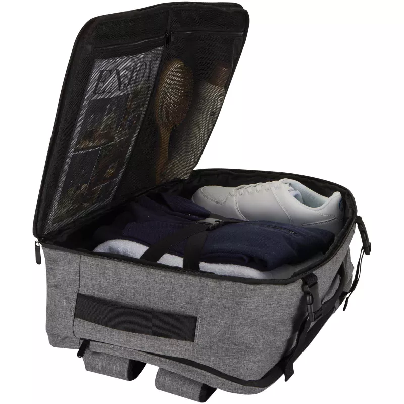 Libra plecak na laptopa o przekątnej 17 cali o pojemności 25 l wykonany z materiałów z recyclingu z certyfikatem GRS - Szary melanż (13011180)