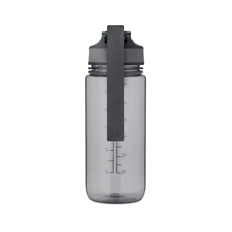 Butelka sportowa motywacyjna z RPET 700 ml ENKEL - Przezroczysty Szary (MO2792-27)