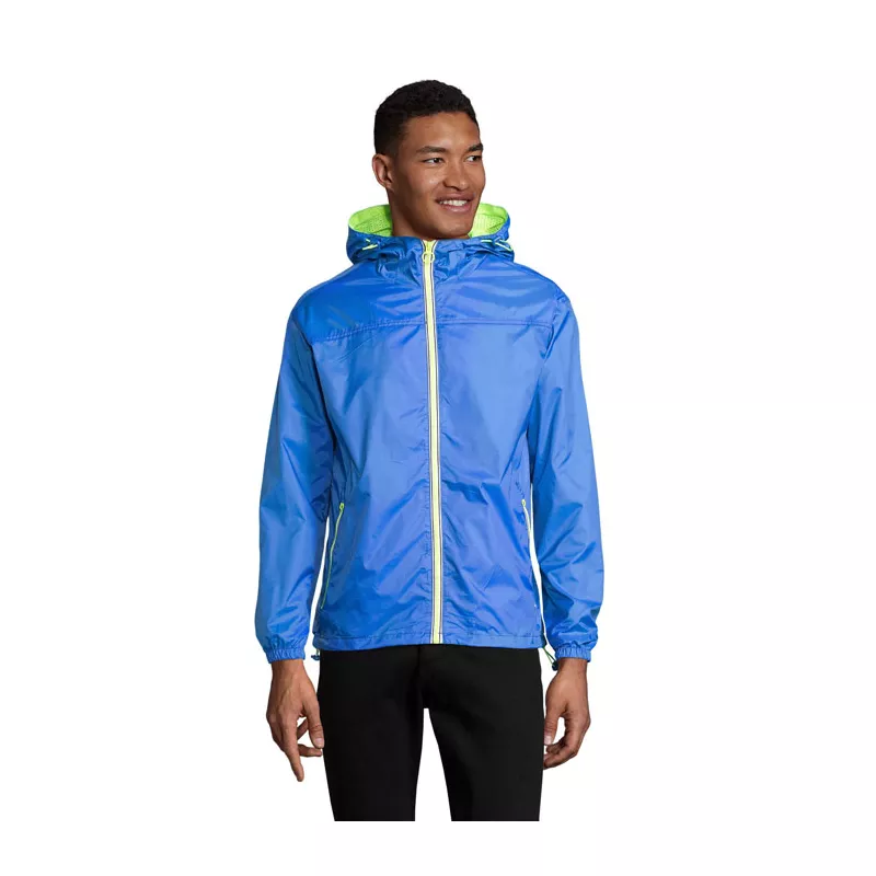 Kurtka wiatrówka unisex z podszewką Sol's SKATE - Royal/Neon Yellow (S01171-DZ)
