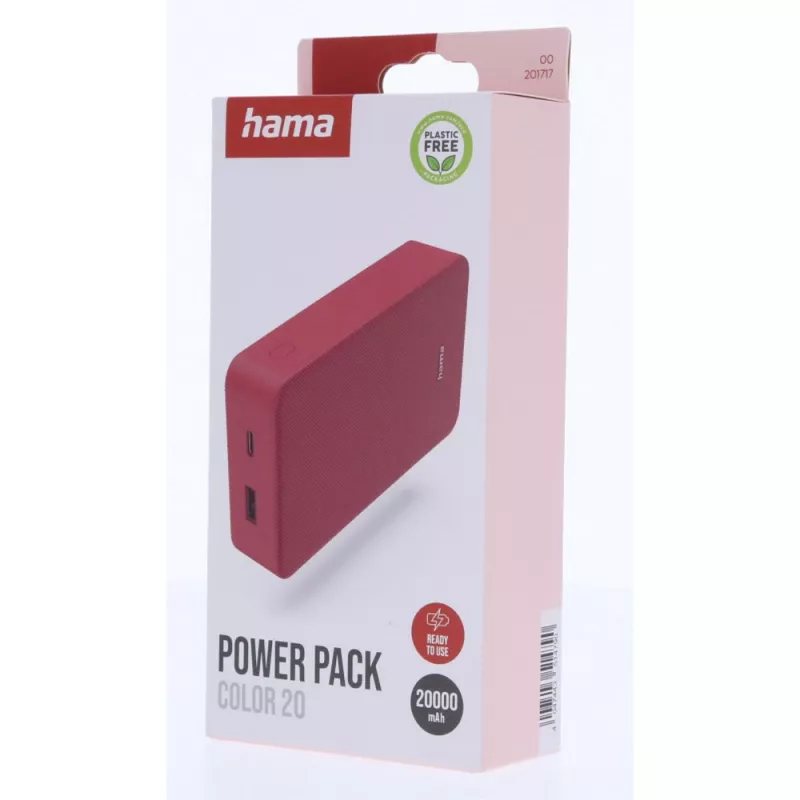 Power bank 20000 mAh Hama Power Pack - czerwony (VH024-05)