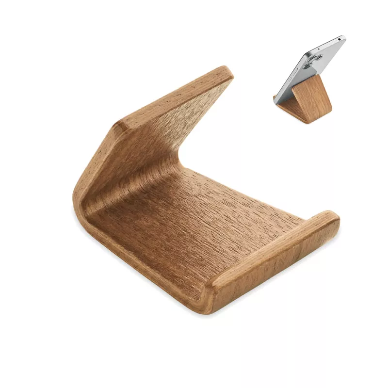 Stojak na telefon z drewna orzechowego HOLD - Drewna (MO3128-40)