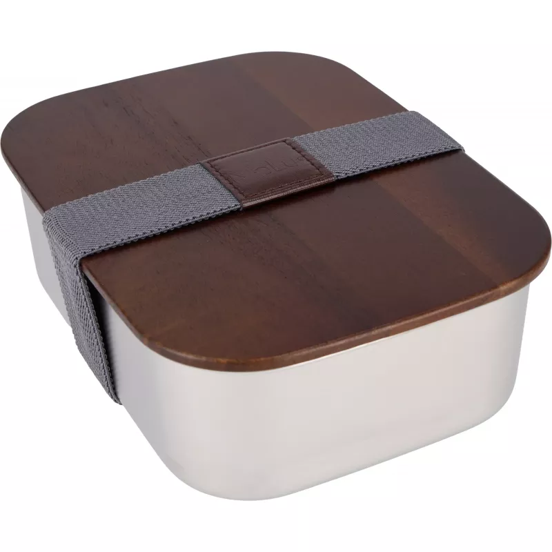 Lunch box ze stalowy z recyklingu PUERTO BANUS MoLu 1000 ml - szary (398407)