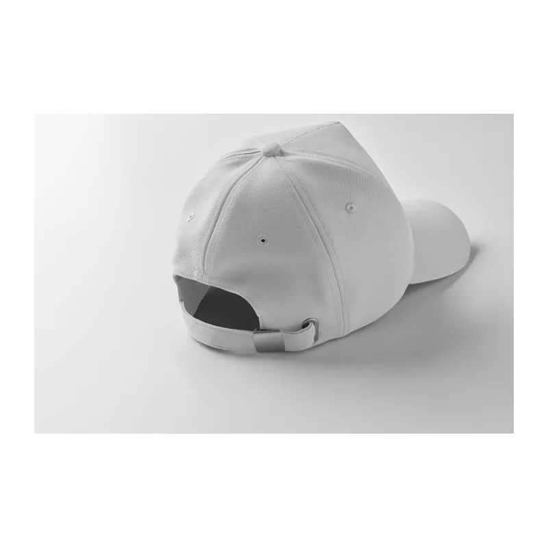 Czapka z daszkiem 5-panelowa RPET 210 g/m² SENGA - Bialy (MO6831-06)