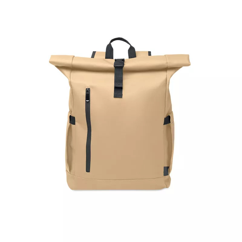Plecak rolltop na laptop RPET 600D BANGKOK ROLL - Khaki (MO2643-39)
