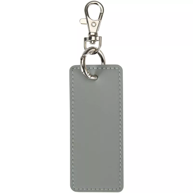 Resi Plus brelok z prostokątną zawieszką z recyklingowanego materiału z certyfikatem GRS - Szary (13014182)