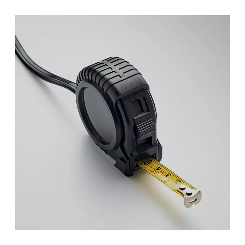 Taśma miernicza 3 m z ABS z recyklingu MRTAPE - Czarny (MO6942-03)