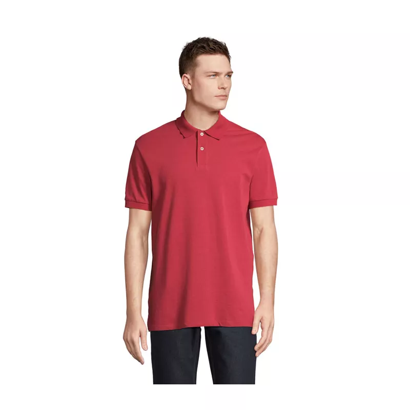 Koszulka polo męska z czesanej bawełny Sol's PACIFIC - Folk Red Twin (S04439-FR)