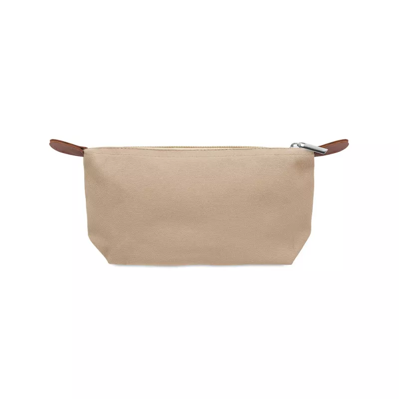 Kosmetyczka z RPET 600D z detalami z PU VANITY - Khaki (MO2961-39)