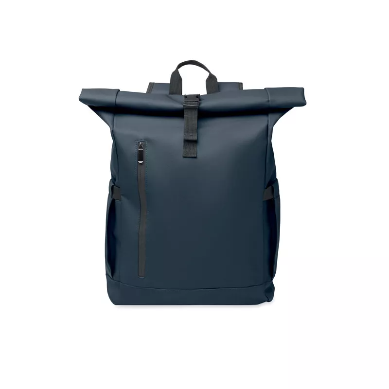 Plecak rolltop na laptop RPET 600D BANGKOK ROLL - Niebieski (MO2643-04)
