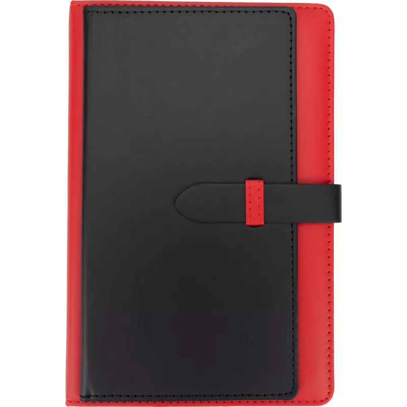 Notatnik A5 w linie z wizytownikiem MARTIN - czerwony (2008805)