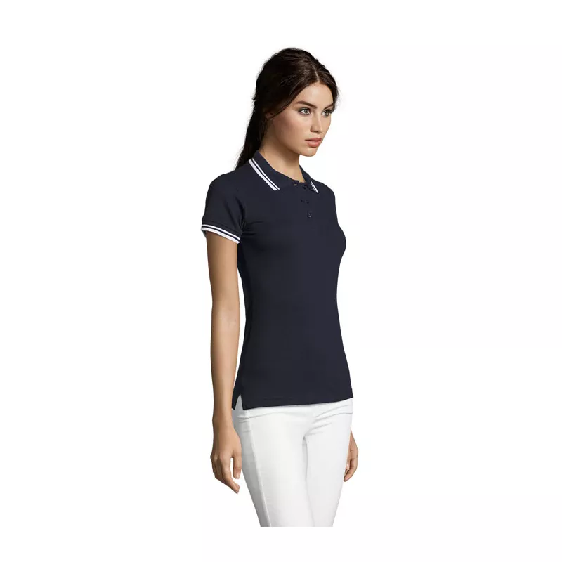 Polo damskie z piki 200 g/m² Sol's PASADENA WOMEN - Francuski Granatowy/biały (S00578-FW)