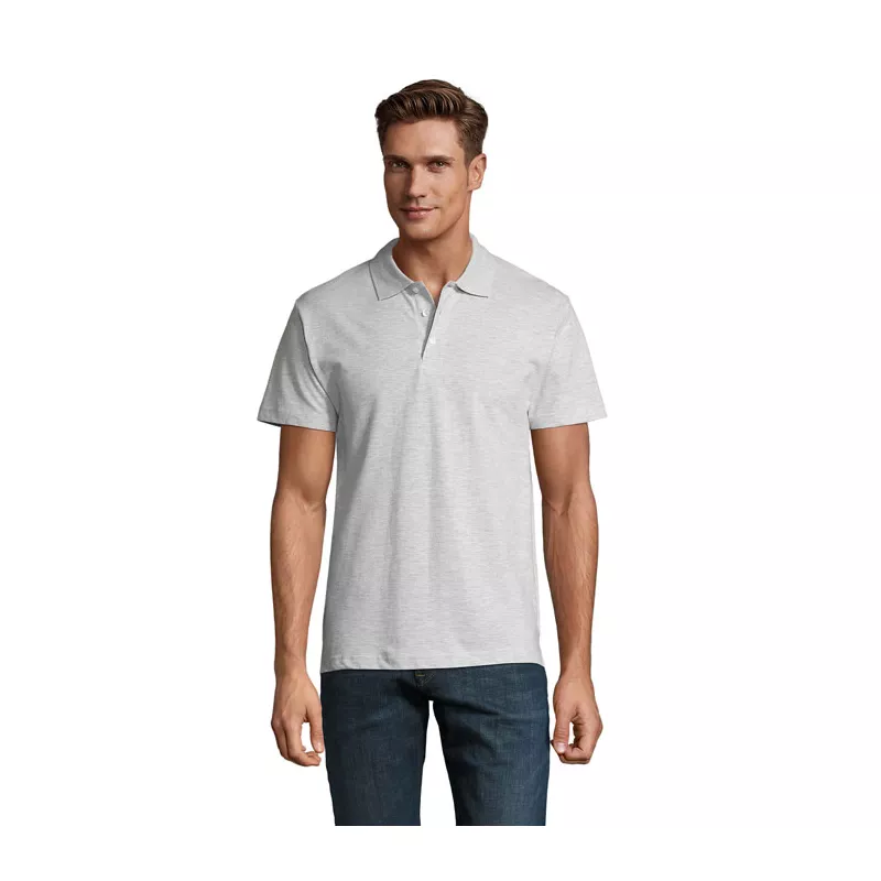 Koszulka polo męska piqué 210 g/m² Sol's SPRING II - Popiól (S11362-AS)