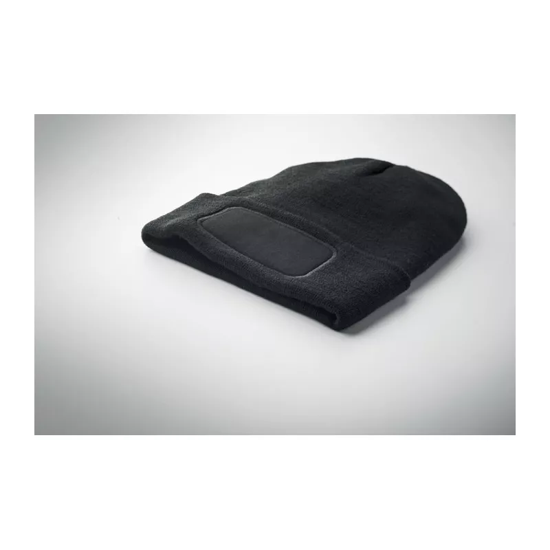 Czapka zimowa unisex z dzianiny RPET CAPNIT - Czarny (MO2359-03)