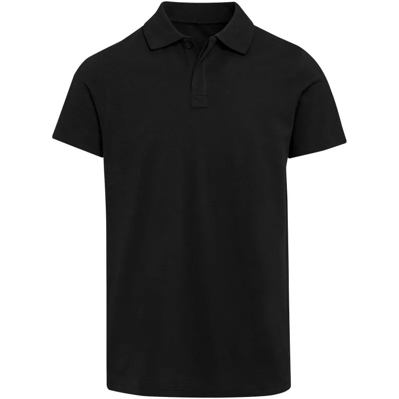 Graphite organiczna koszulka polo unisex o gramaturze 180 g/m², z krótkim rękawem i certyfikatem OCS - Czarny (39559-BLACK)