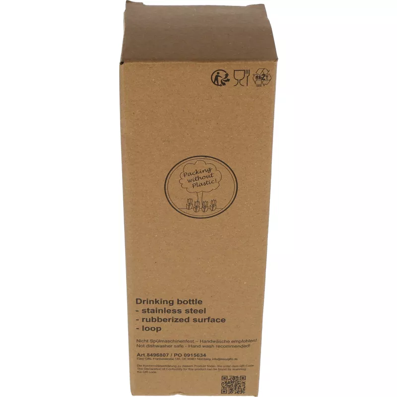 Butelka stalowa soft touch OSTRAVA 750 ml - czerwony (496805)