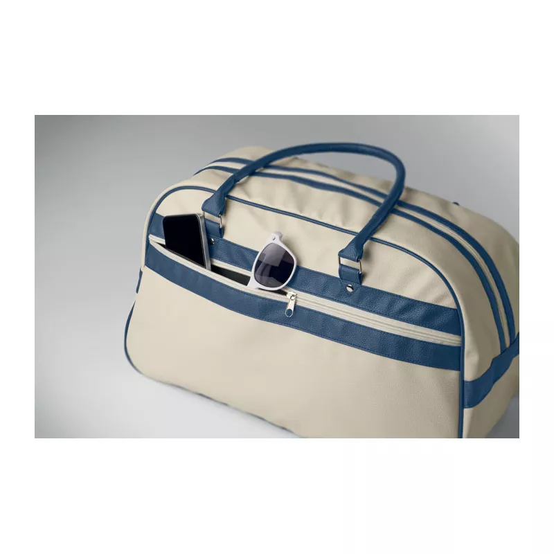 Torba sportowa z PU 21,5 l NOSTALGIC - Bezowy (MO2987-13)