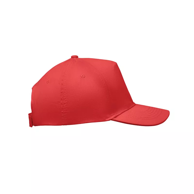 Czapka z daszkiem 5-panelowa z bawełny 180 g/m² SUNNY - Czerwony (MO2345-05)