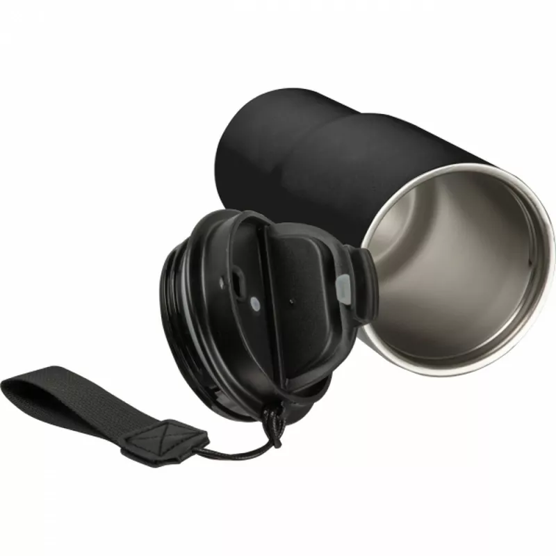 Kubek termiczny 550 ml z podwójnymi ściankami ze stali - czarny (8523903)