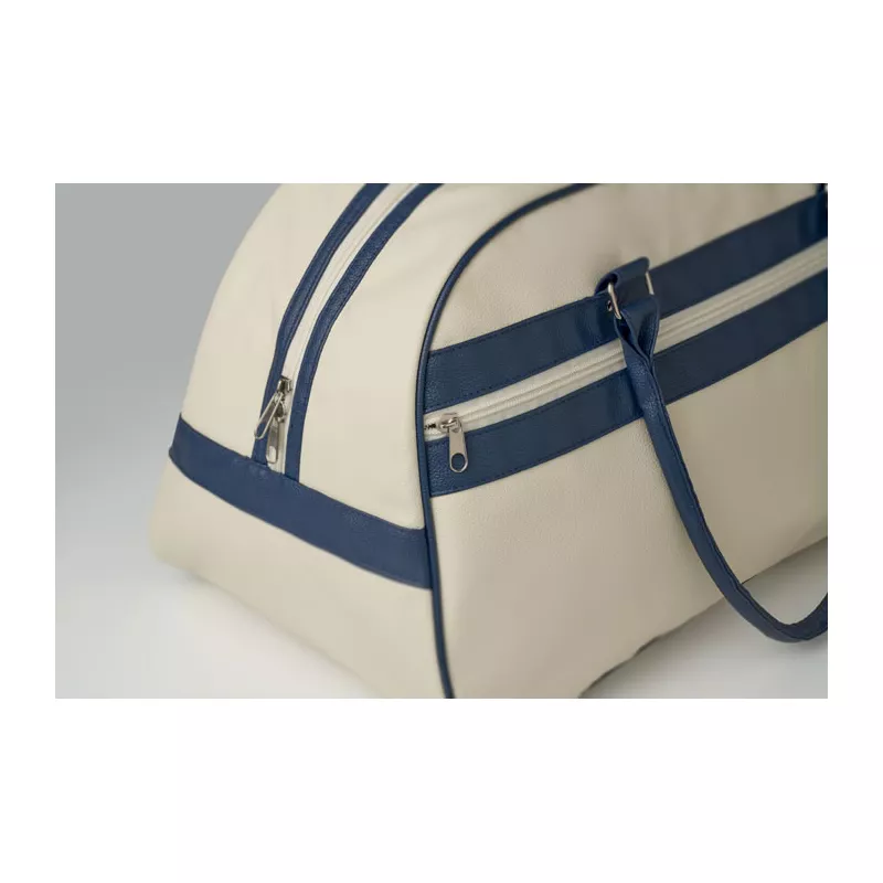 Torba sportowa z PU 21,5 l NOSTALGIC - Bezowy (MO2987-13)
